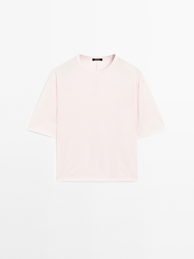 Zara Футболка с короткими рукавами из 100% хлопка