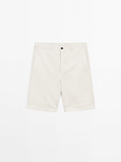 Zara Легкие бермуды с льном