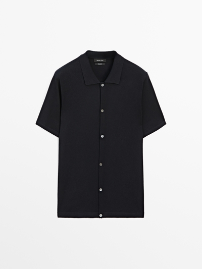 Zara Кардиган из вязаного полотна с воротником-поло