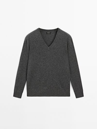 Zara Водолазка из вязаного кашемира с V-образным вырезом