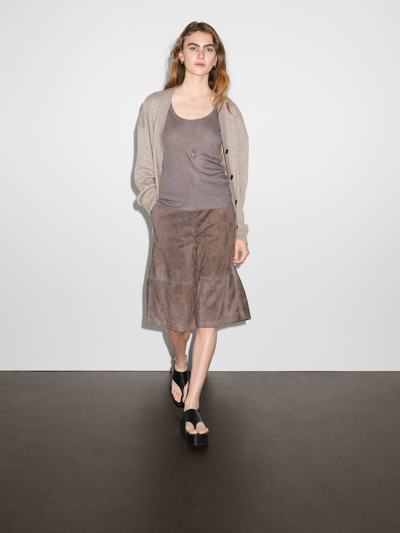 Zara Кардиган с V-образным вырезом из 100% кашемира в оверсайз стиле