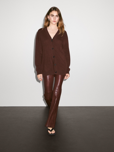 Zara Кардиган с крупным воротником из 100% кашемира