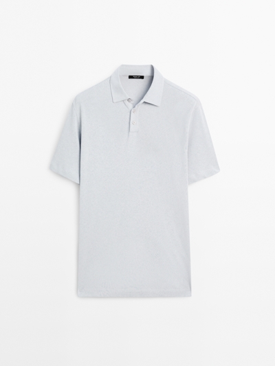 Zara Поло с коротким рукавом из льна