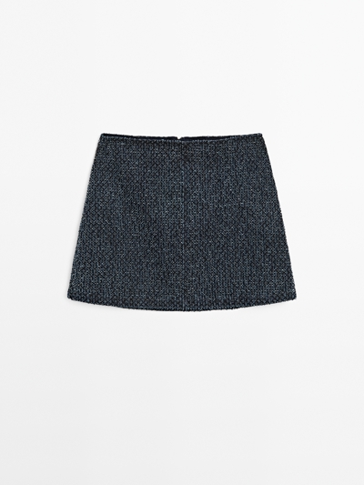 Zara Джинсовая мини-юбка с текстурой