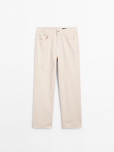 Zara Брюки прямого кроя средней посадки