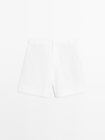 Zara Шорты-бермуды из 100% льна
