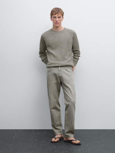 Zara Пуловер с круглым вырезом из мулене