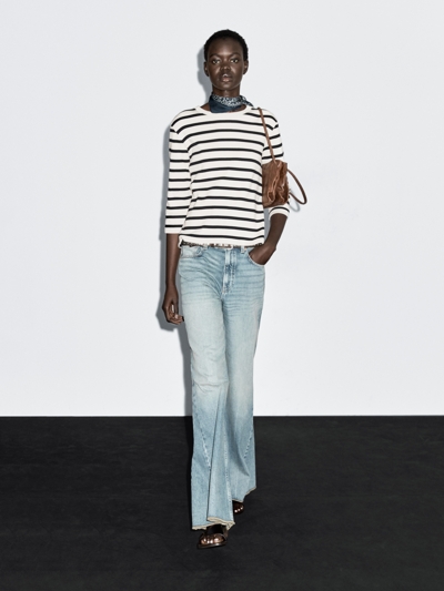 Zara Футболка в полоску из 100% хлопка