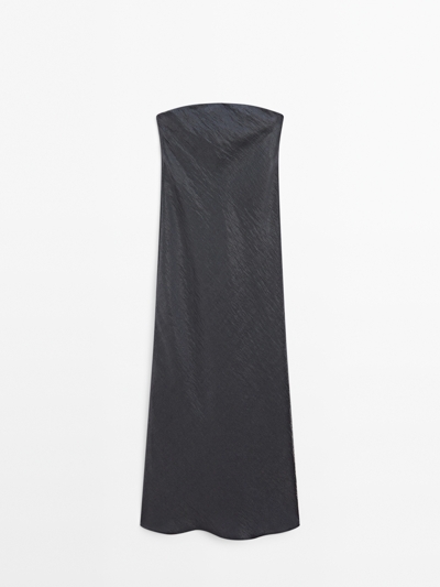 Zara Платье миди без бретелей