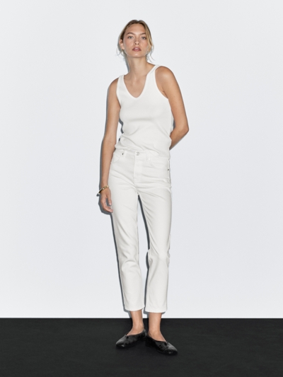 Zara Джинсы средней посадки в зауженном крое