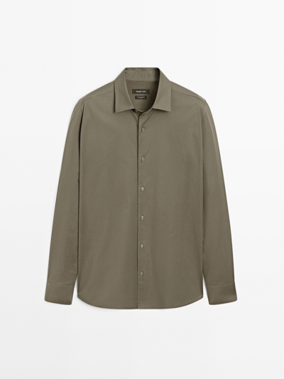 Zara Рубашка с регулярной посадкой из эластичной ткани купить с доставкой.