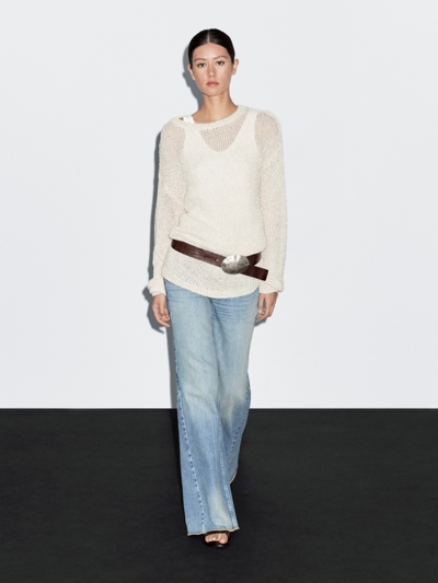 Zara Джемпер с ажурным узором, свободного кроя