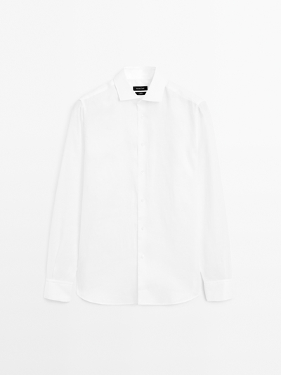 Zara Рубашка SLIM FIT из 100% льна