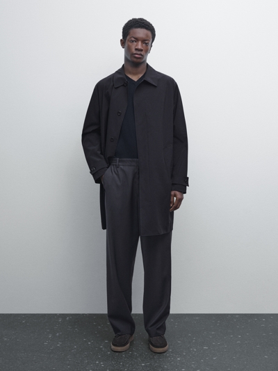 Zara Легкое тренчкот с скрытыми пуговицами