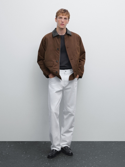 Zara Куртка-парка с деталями воротника