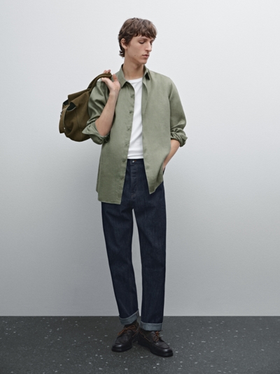 Zara Рубашка из 100% льна