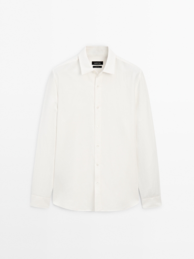 Zara Рубашка из льняной смеси с регулярной посадкой купить с доставкой.