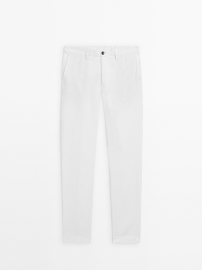 Zara Брюки из 100% льна с классическим кроем