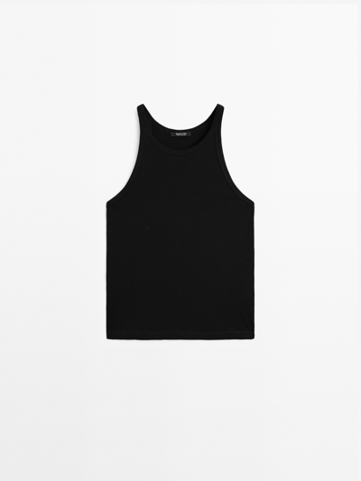 Zara Топ с галстуком из 100% хлопка