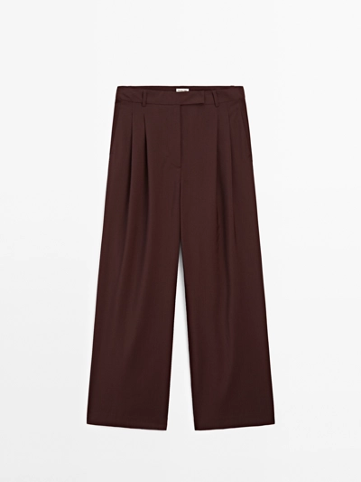100% WOOL DOUBLE DARTED TROUSERS - STUDIO