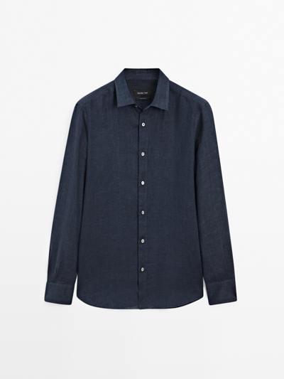 Zara Рубашка SLIM FIT из 100% льна