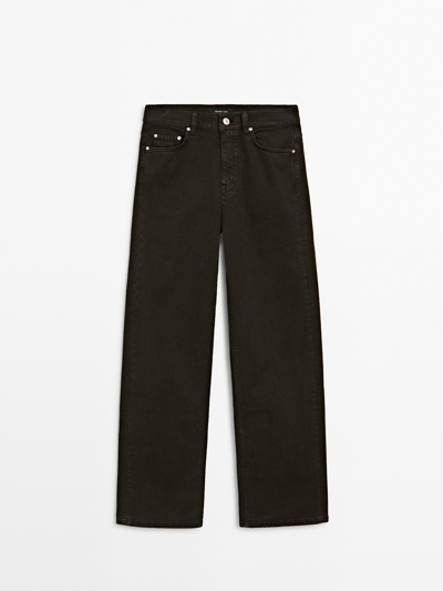 Zara Джинсы с высокой талией и широкими штанинами