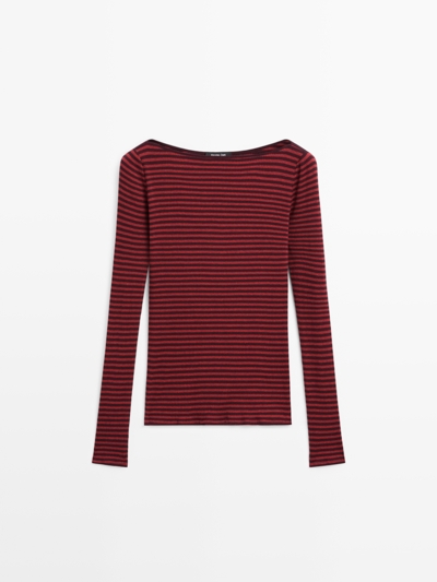 Zara Футболка с длинным рукавом в полоску с деталями отделки купить с доставкой.