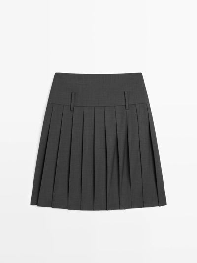 SHORT BOX PLEAT SASH SKIRT