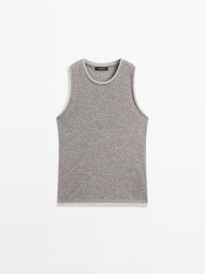 Zara Майка без рукавов с двойной отделкой купить с доставкой.