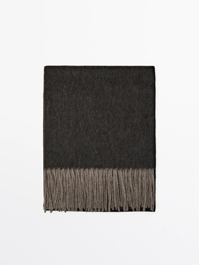 100% WOOL DOUBLE-FACED SCARF