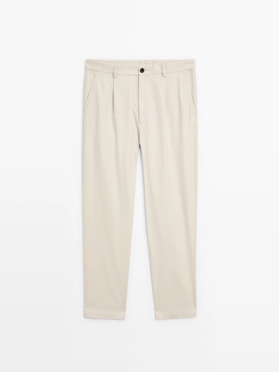 100% COTTON RELAXED FIT TROUSERS