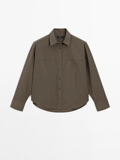 100% COTTON SHIRT WITH SEAM DETAIL