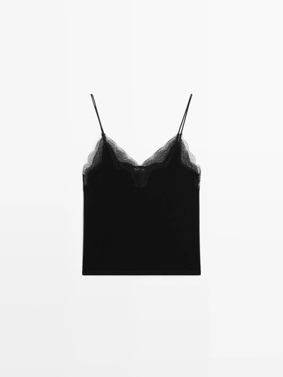 LINGERIE TOP WITH LACE DETAIL