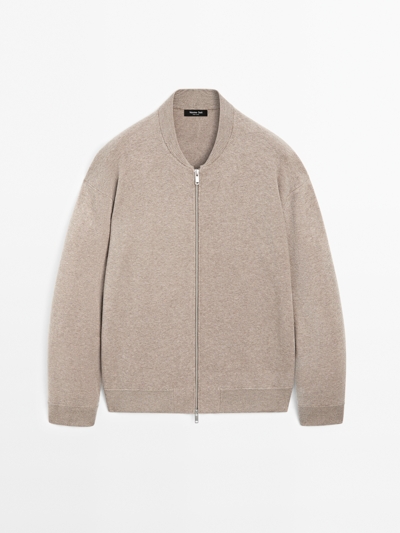 Zara Кардиган в стиле бомбера из вязаного полотна