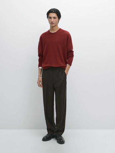 WOOL BLEND CREW NECK SWEATER