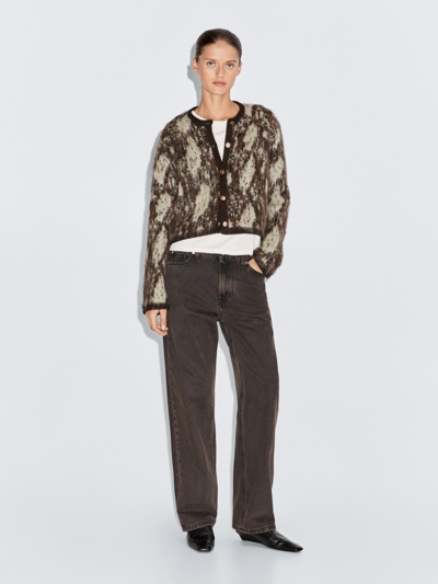 Zara Кардиган с узором под кожу змеи