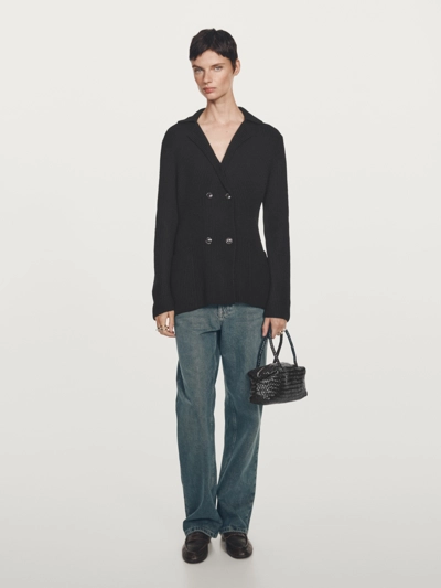 100% WOOL DOUBLE-BREASTED CARDIGAN