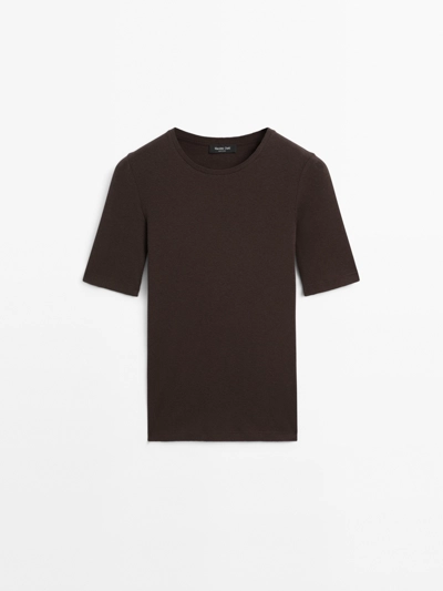 SHORT SLEEVE COTTON BLEND T-SHIRT