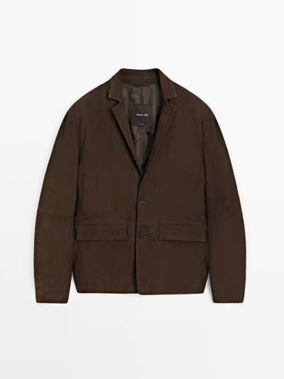 Zara Пиджак из замши нубука