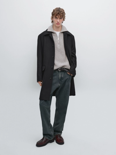 LONG WOOL BLEND COAT