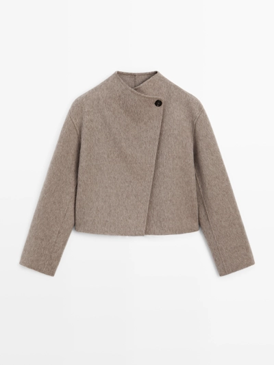 SHORT COAT WITH BRUSHED FINISH