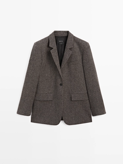 KNICKERBOCKER YARN EFFECT SUIT BLAZER