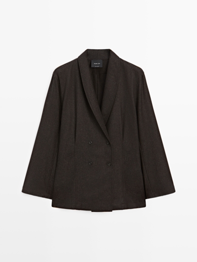 Zara Пиджак из шерстяно-полиэфирного смеси купить с доставкой.