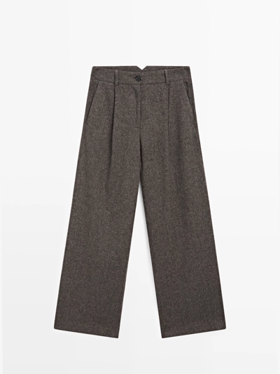 KNICKERBOCKER YARN EFFECT SUIT TROUSERS