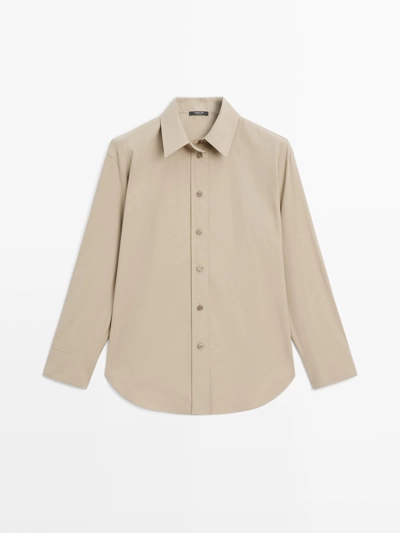 LONG 100% COTTON POPLIN SHIRT