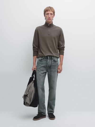 Zara Поло с высоким воротником на молнии