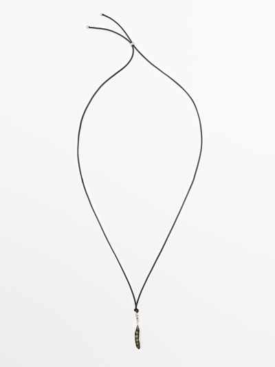 Zara Кожаная подвеска на шнурке