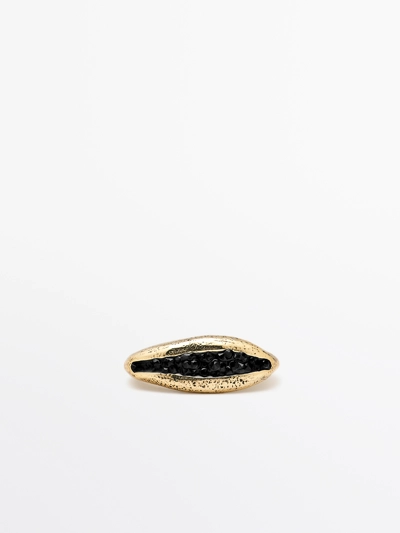 IRREGULAR RHINESTONE RING