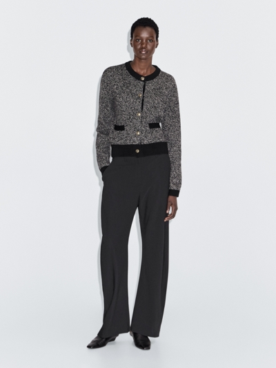 Zara Кардиган из шерстяной смеси с пуговицами в золотом цвете