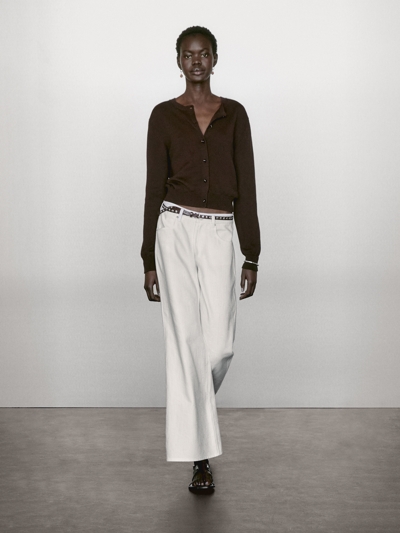 Zara Кардиган из вязаного материала с деталями на пуговицах со стразами